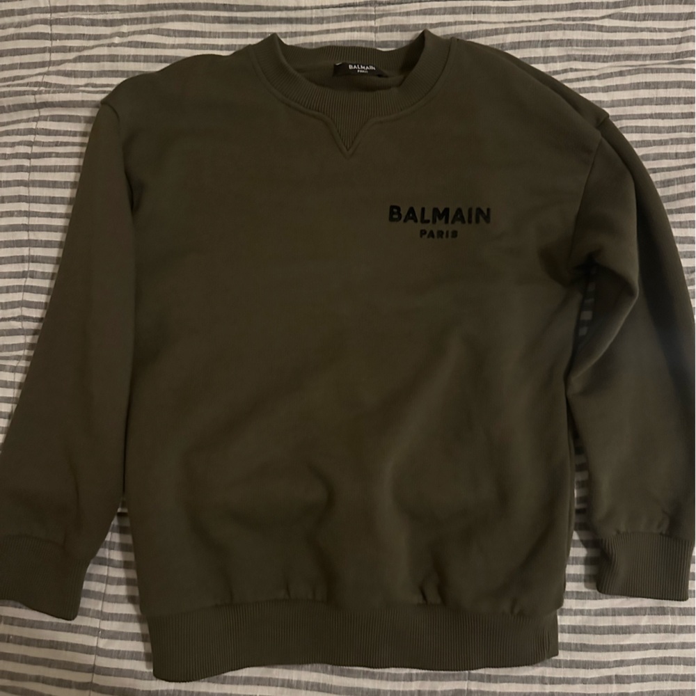 Balmain Khaki Green Knitwear